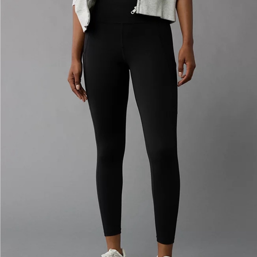 AE The Everything Pocket High-Waisted Legging in heather grey